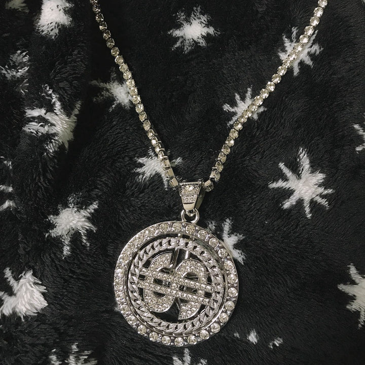 Rotatable dollar necklace