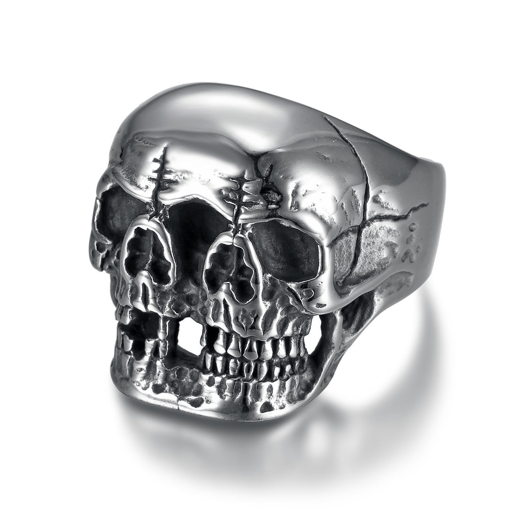 Twin-Skull Ring with Fracture Detail