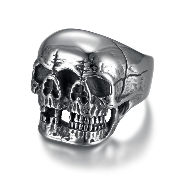 Twin-Skull Ring with Fracture Detail
