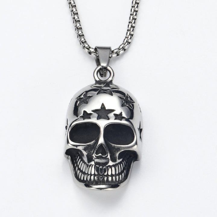 Star-Accented Skull Necklace