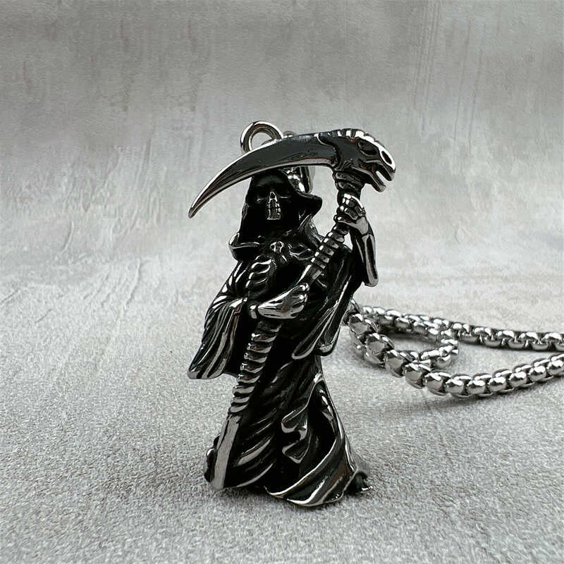 Skull Scythe Death Necklace