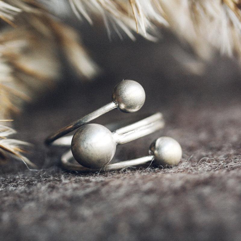 925 Sterling Silver Round Bead Ring