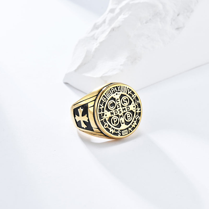 Vintage Cross Signet Ring