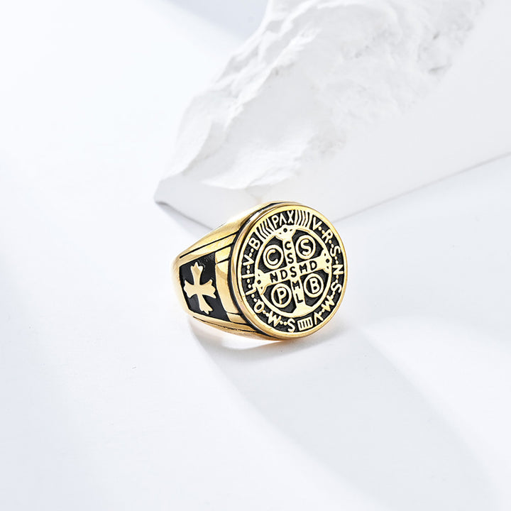 Vintage Cross Signet Ring