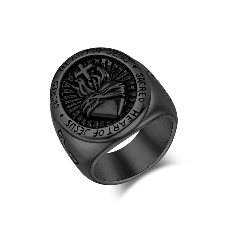 Sacred Heart of Jesus Cross Ring