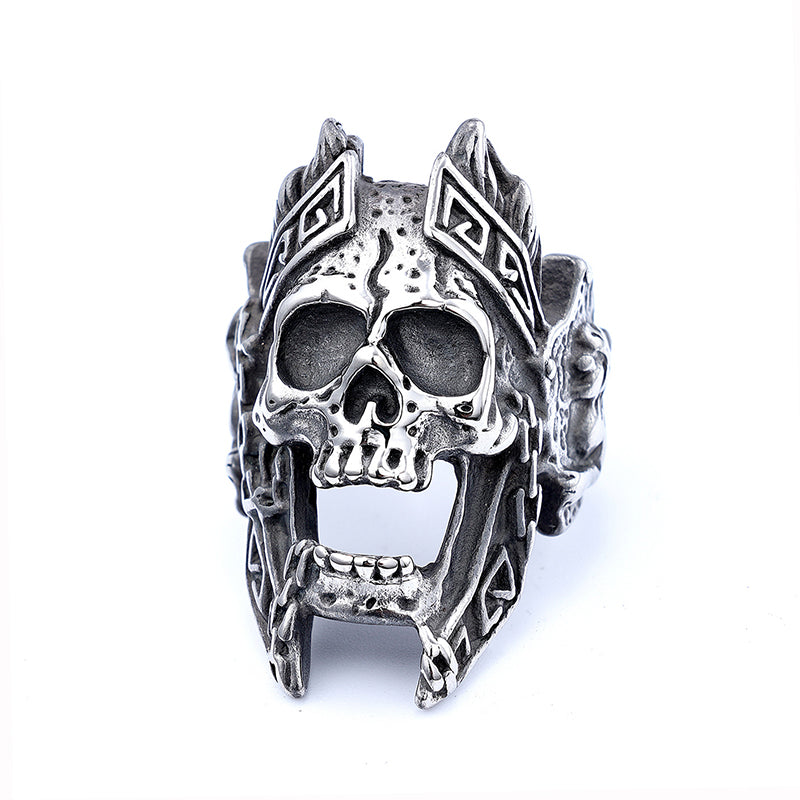 Armored Skull Roaring Ring