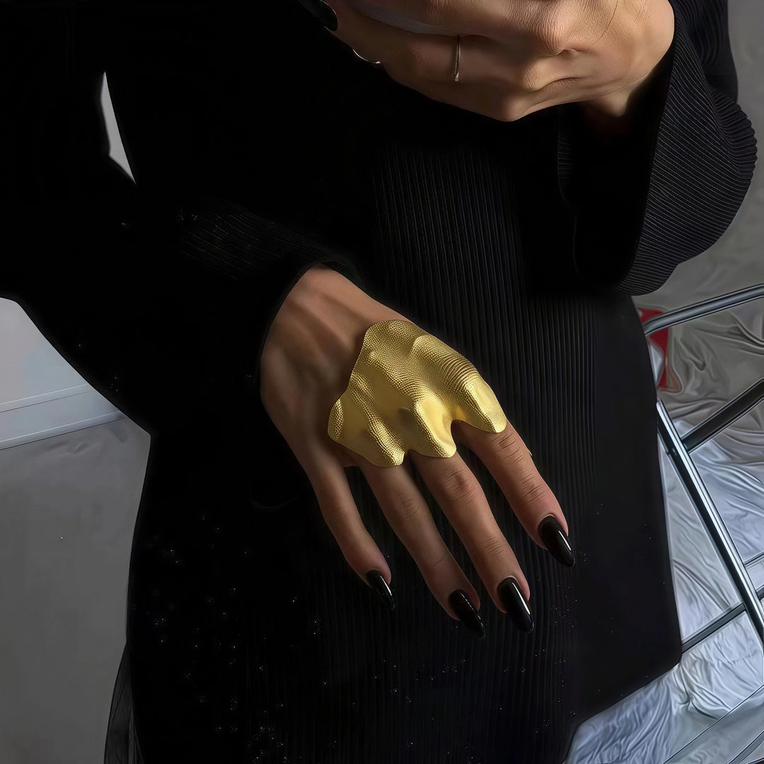 Irregular Pleated Ring