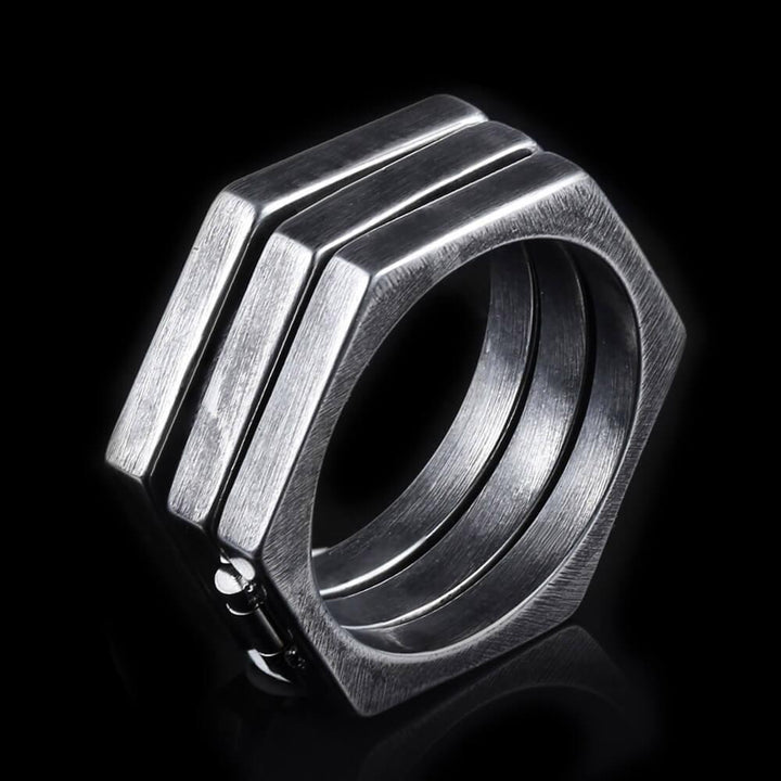 Retro Hexagonal Folding Stainless Steel Men&