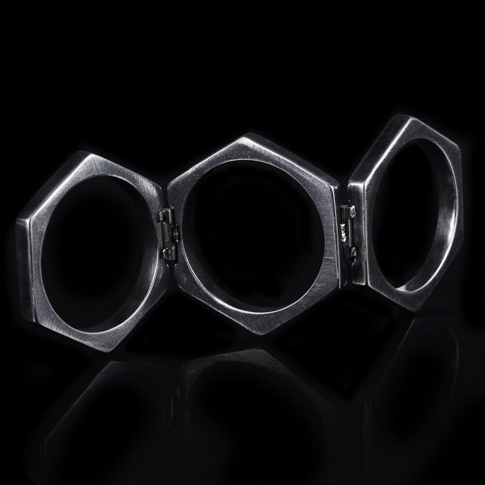 Retro Hexagonal Folding Stainless Steel Men&