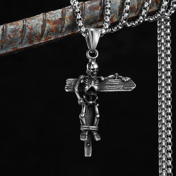 Signpost Skull and Cross Necklace