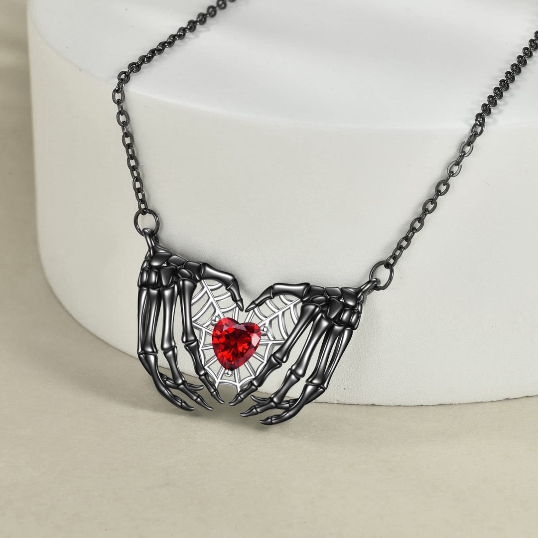 Gothic Heart Claw Necklace