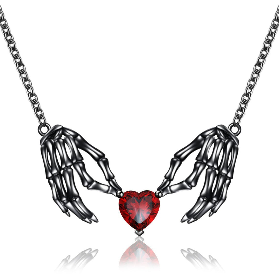 Gothic Heart Claw Necklace