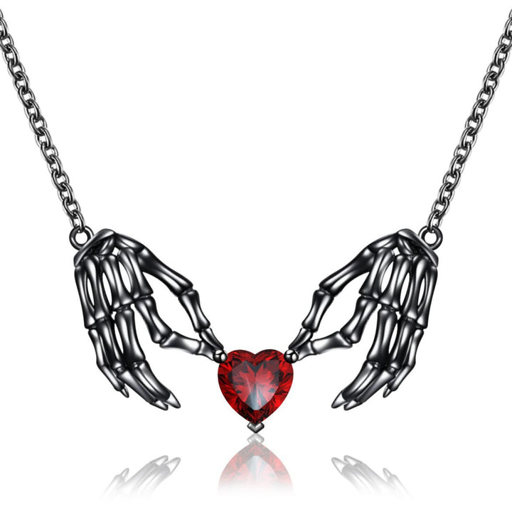 Gothic Heart Claw Necklace