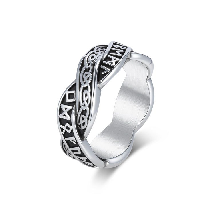 Viking Eternal Knot Rune Titanium Steel Ring
