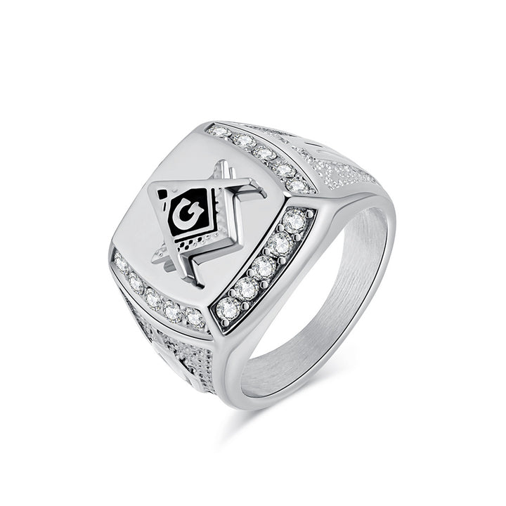 Retro Hip-Hop Style Steel Ring