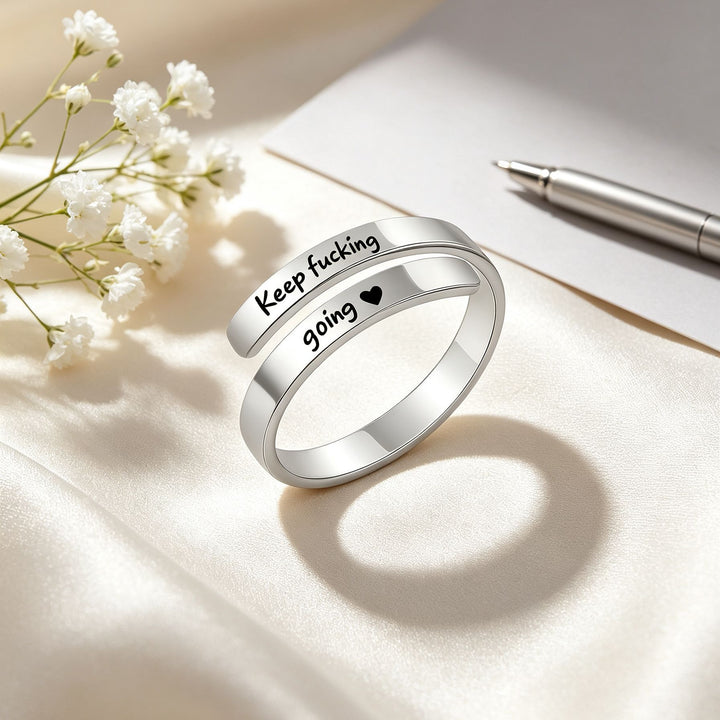 New Dad I Love You Engraved Titanium Steel Ring