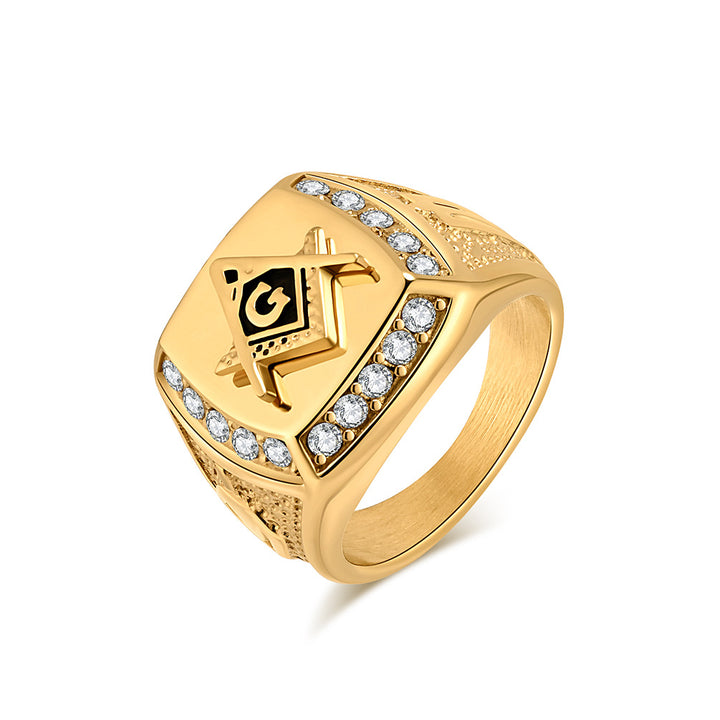 Retro Hip-Hop Style Steel Ring