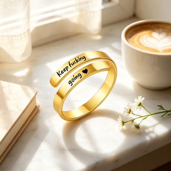 New Dad I Love You Engraved Titanium Steel Ring