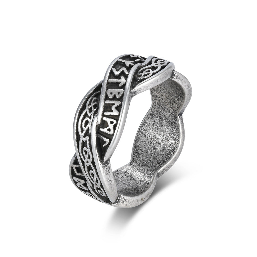 Viking Eternal Knot Rune Titanium Steel Ring