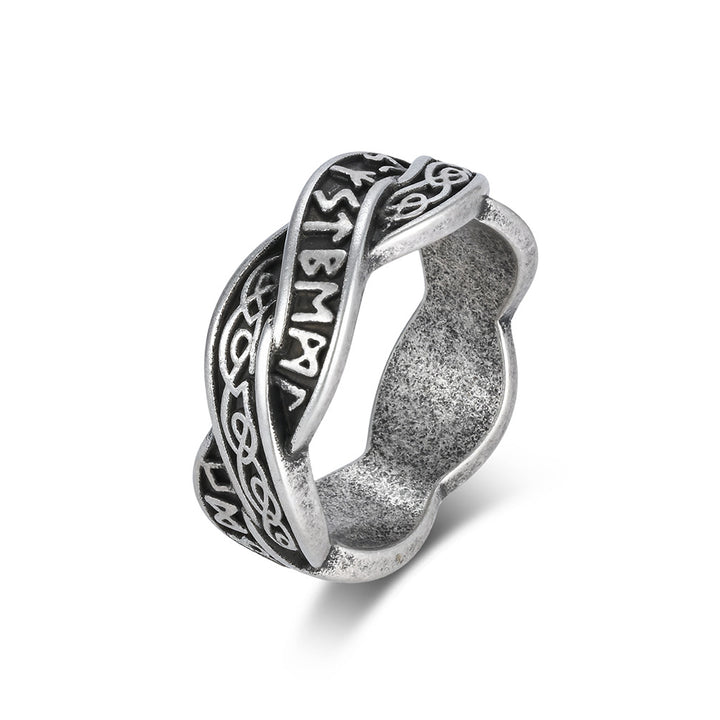 Viking Eternal Knot Rune Titanium Steel Ring