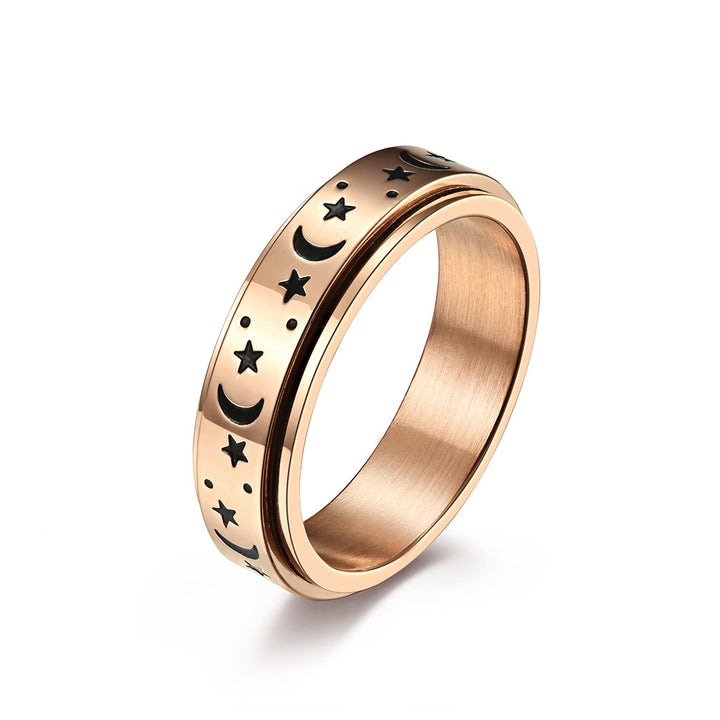 Star and Moon Spinner Luminous Ring