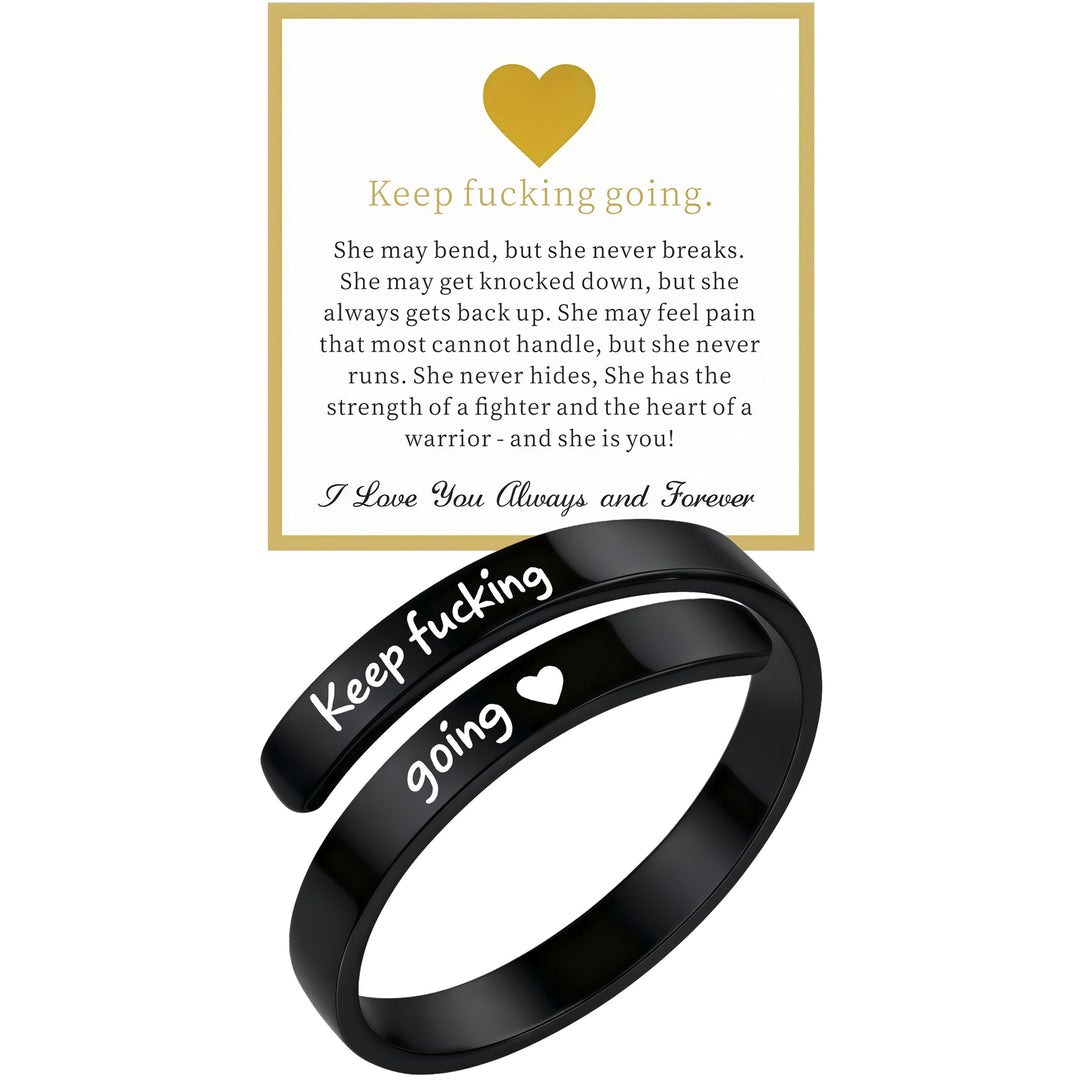 New Dad I Love You Engraved Titanium Steel Ring