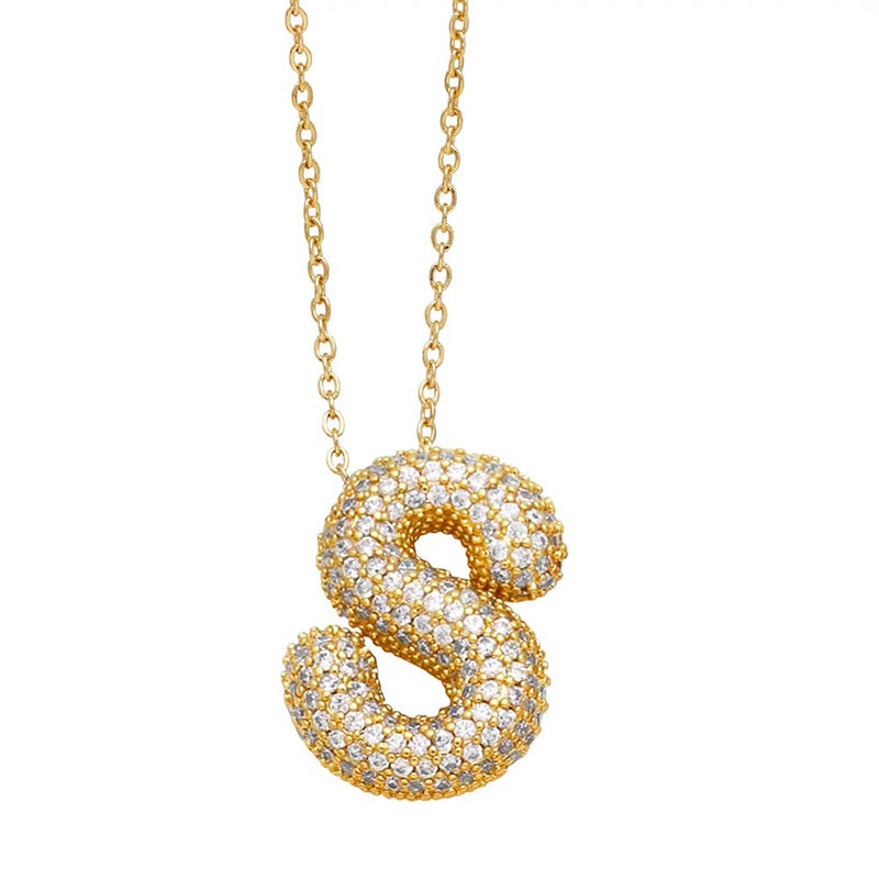 Bubble letter necklace