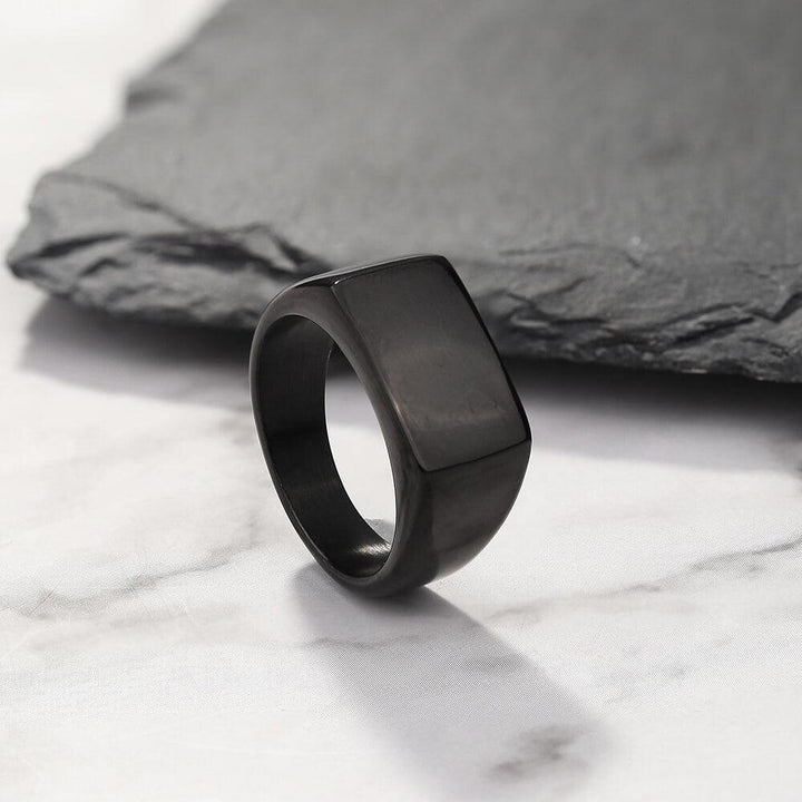 Simple Square Stainless Steel Ring