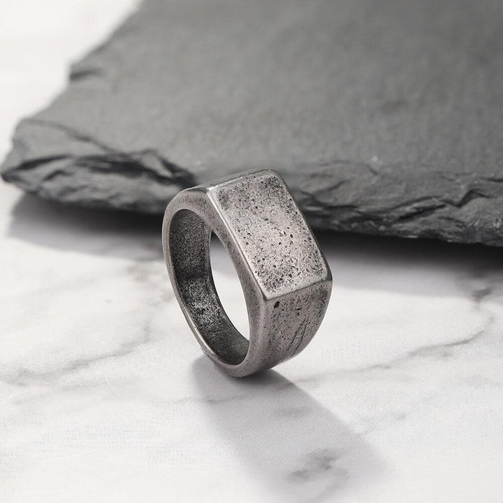 Simple Square Stainless Steel Ring