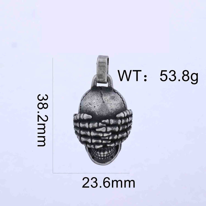 Covering eyes skull pendant