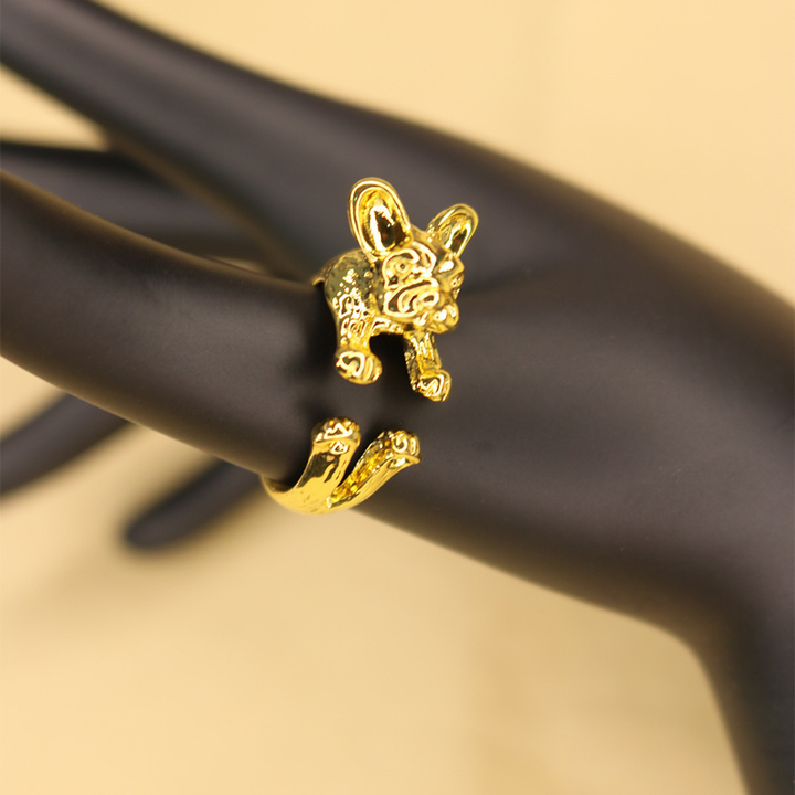French Bulldog Adjustable Open Ring