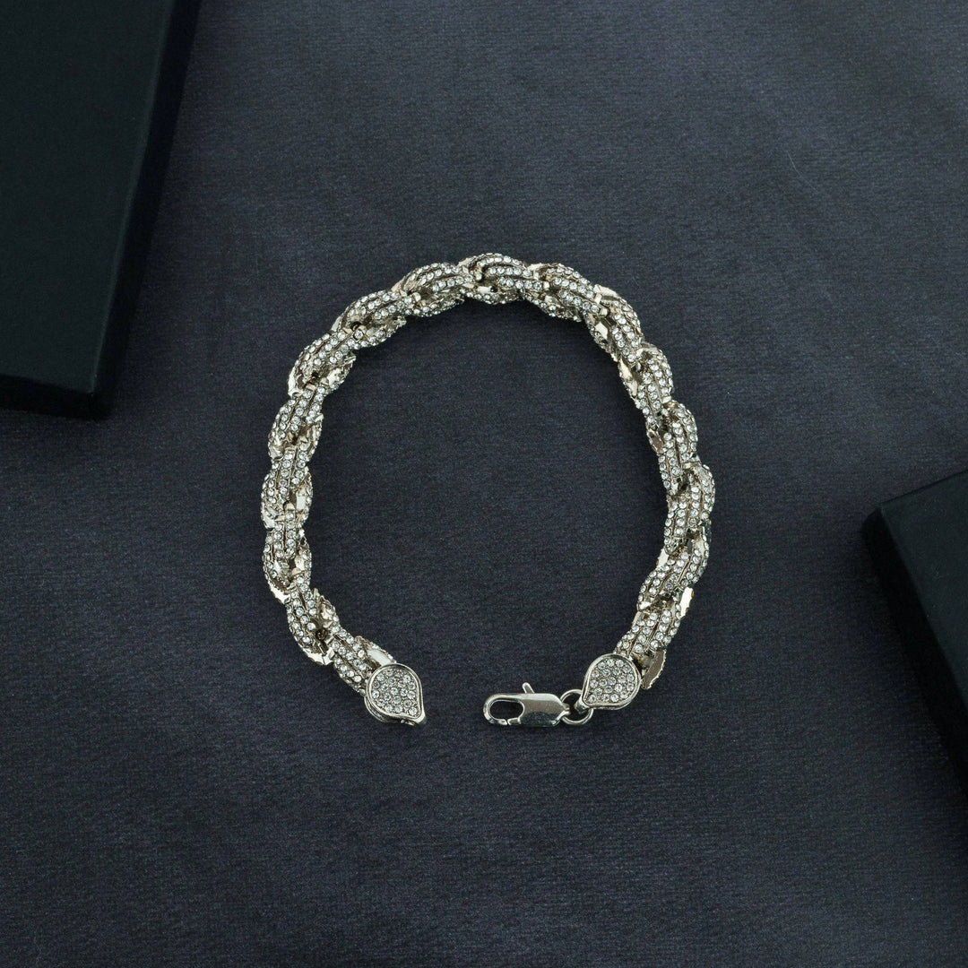 9mm Iced Rope Bracelet &amp; Chain Bundle