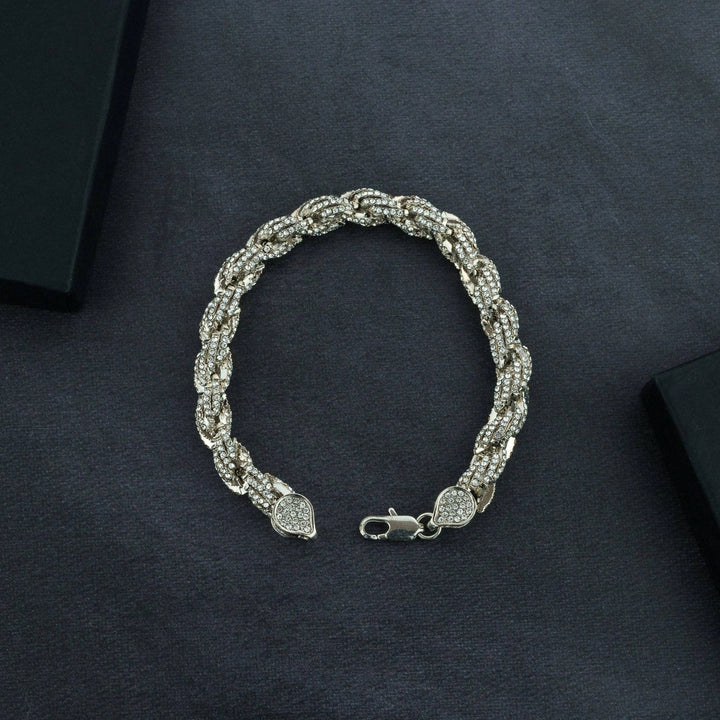 9mm Iced Rope Bracelet &amp; Chain Bundle