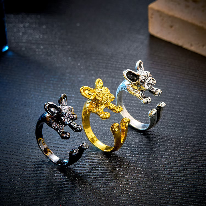 French Bulldog Adjustable Open Ring