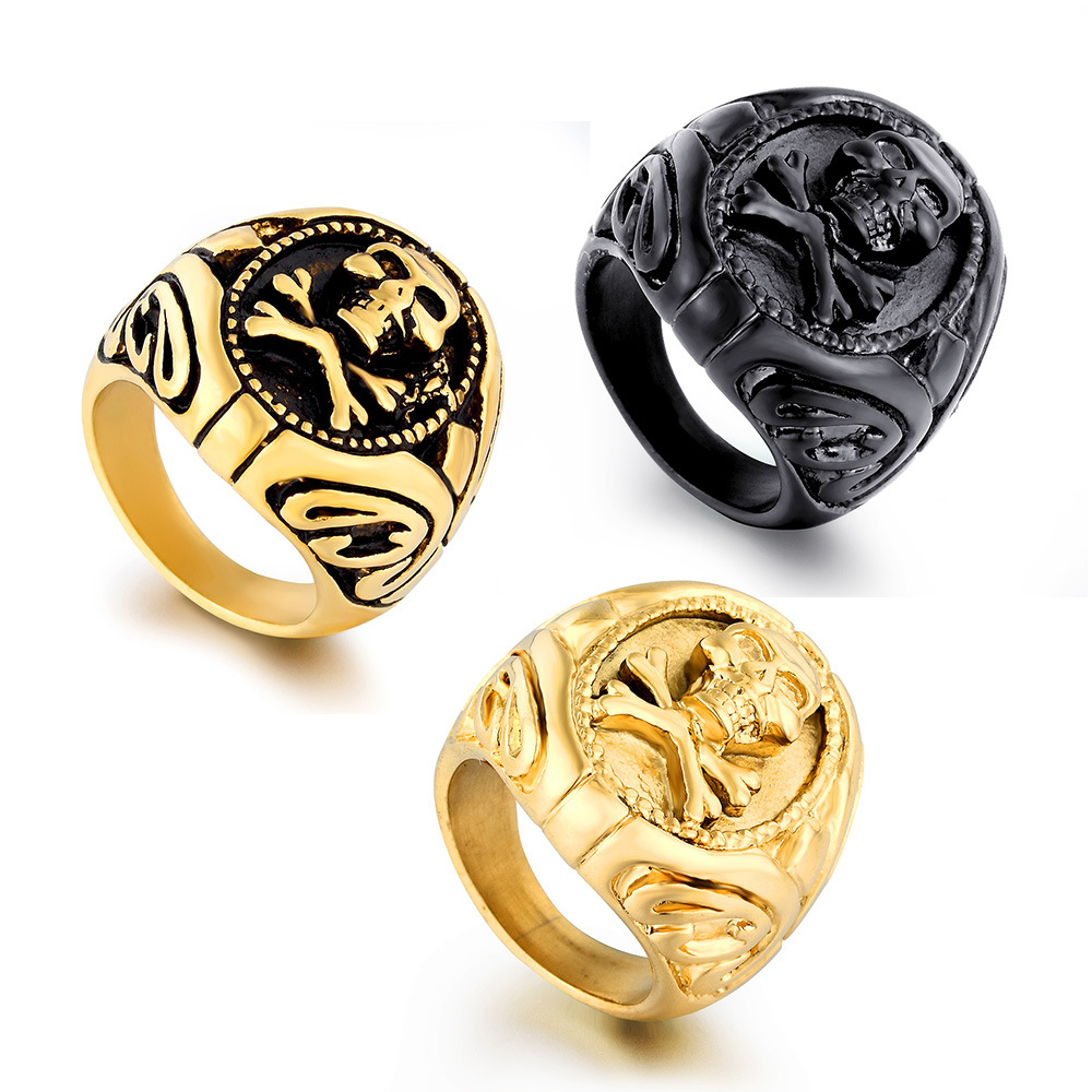Vintage skull and crossbones ring