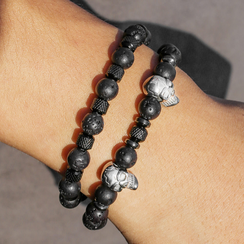 Gothic Skull Beaded Bracelet