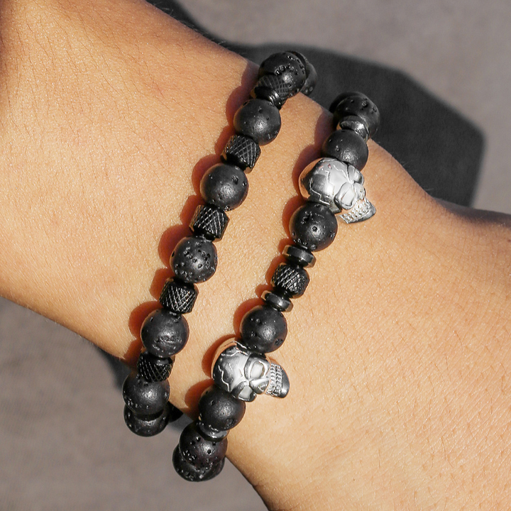 Gothic Skull Beaded Bracelet