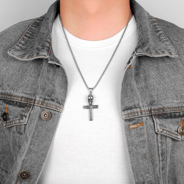 Skull Cross Pendant Necklace