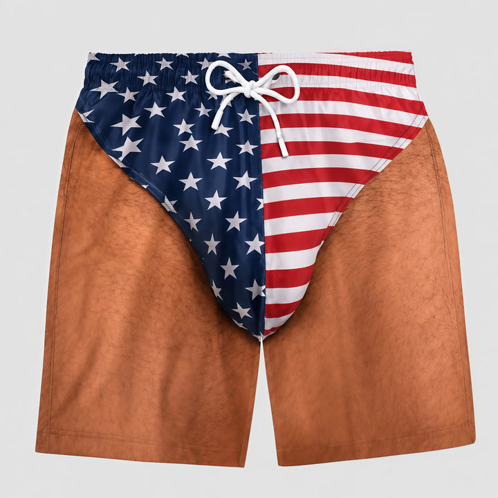 Fun Patriotic Print Shorts