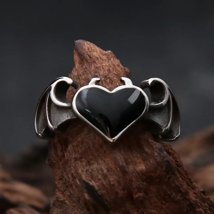Devil Wing Heart Shape Ring