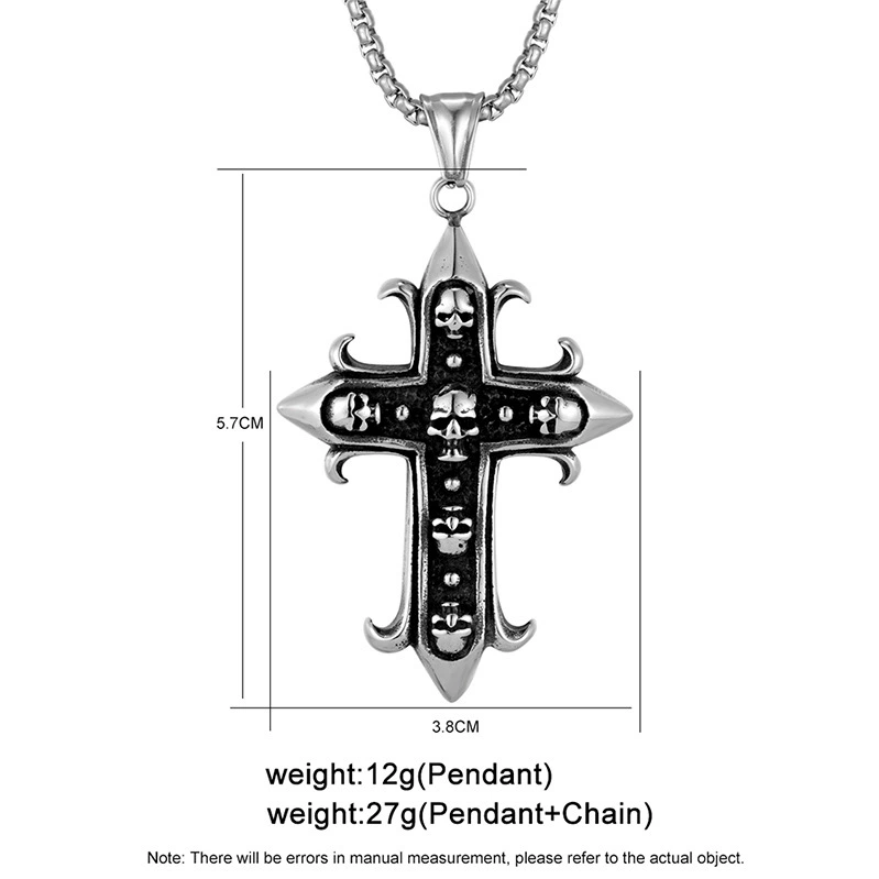 Skull Cross Gothic Necklace