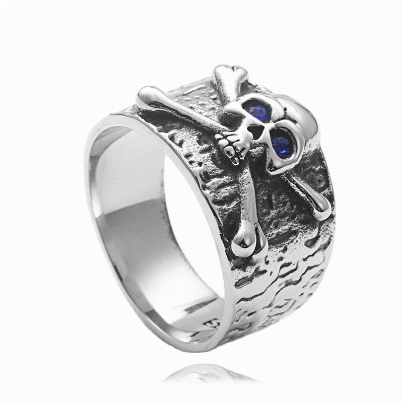 Gemstone skull ring