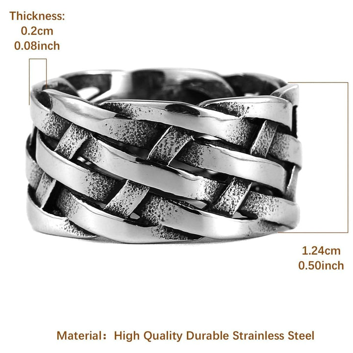 Vintage Braided Silver Ring