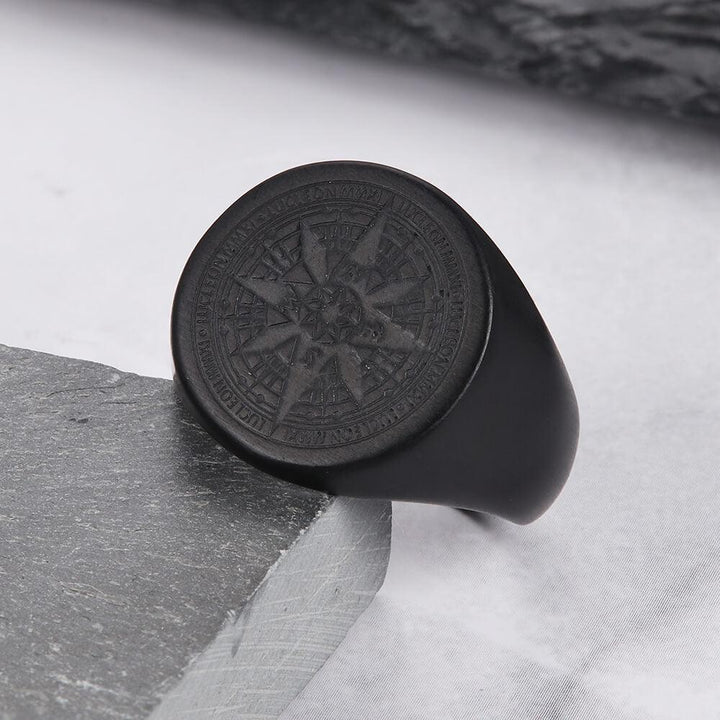 Crafted Compass Stainless Steel Men&