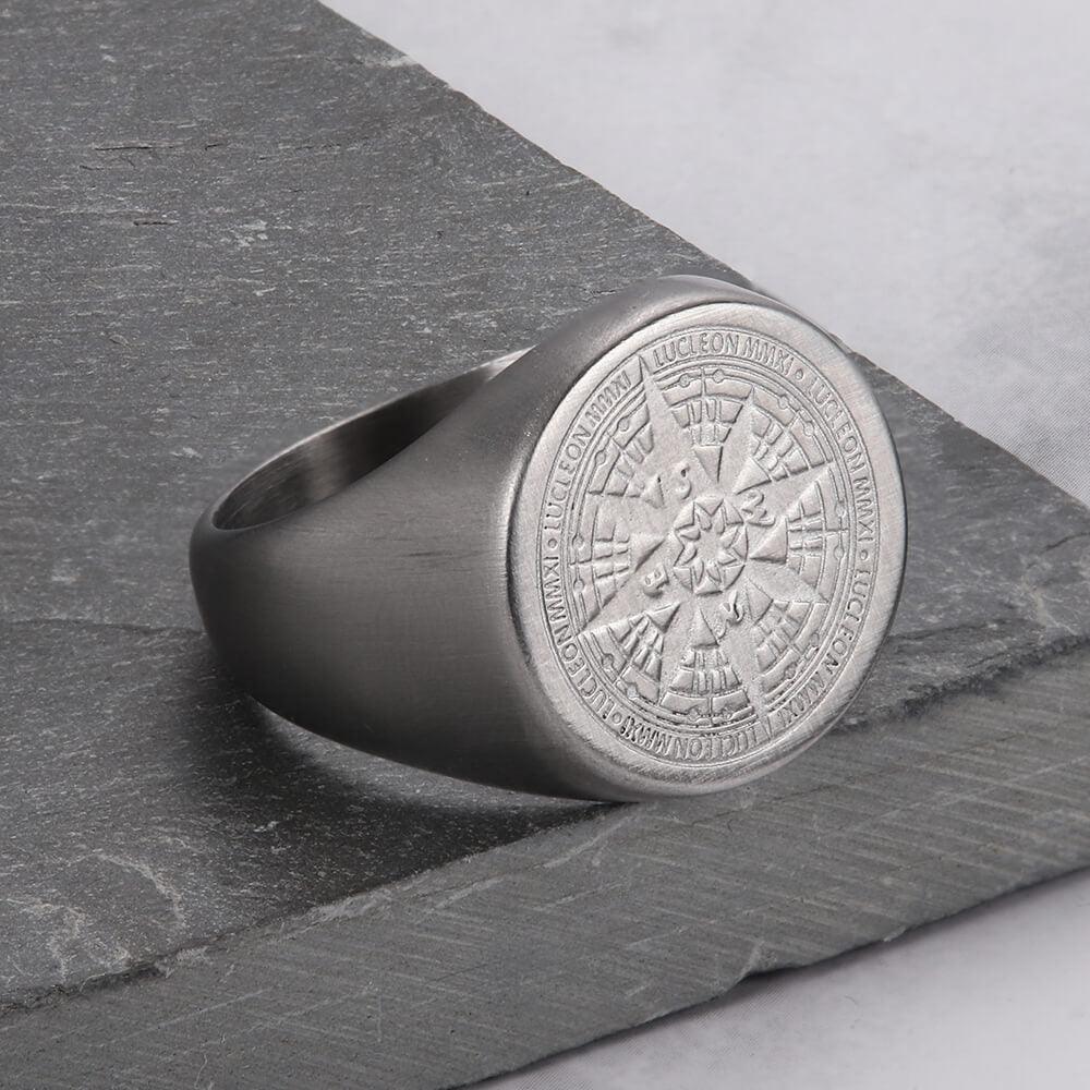 Crafted Compass Stainless Steel Men&