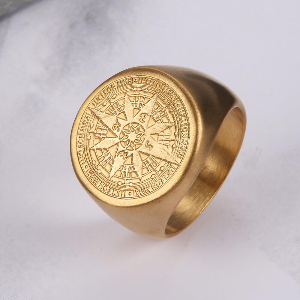 Crafted Compass Stainless Steel Men&