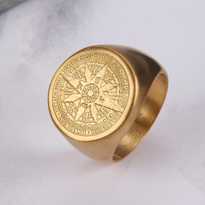 Crafted Compass Stainless Steel Men&