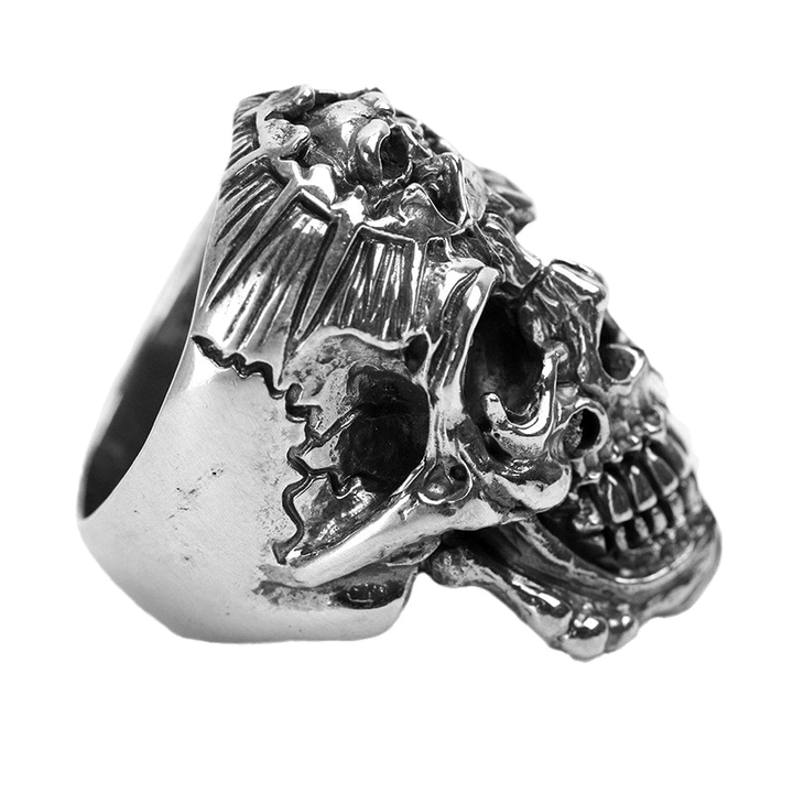 Dark Gothic Skeleton Head Retro Ring