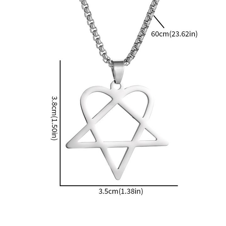 Unique openwork heart pendant necklace
