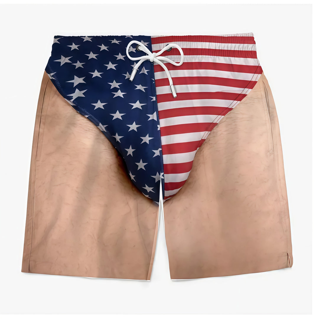 Fun Patriotic Print Shorts